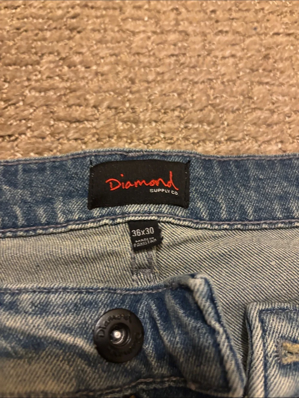 Diamond Supply Co. Light Wash Denim Jeans Men’s 36x30